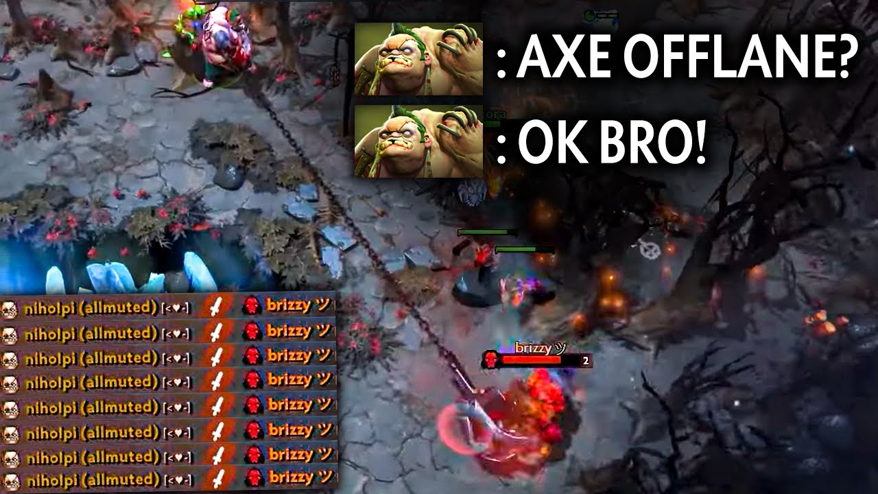 PUDGE SAFELANE = AUTO WIN! PUDGE vs AXE | Genius Pudge