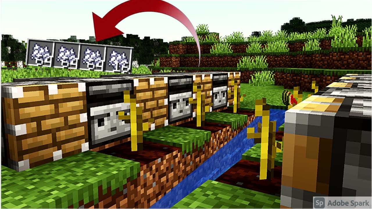 Simple 1.16+ AUTOMATIC MELON/PUMPKIN BONE MEAL Farm. (64 in 10mins