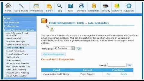 How to create an auto-responder in Cpanel RVSkin