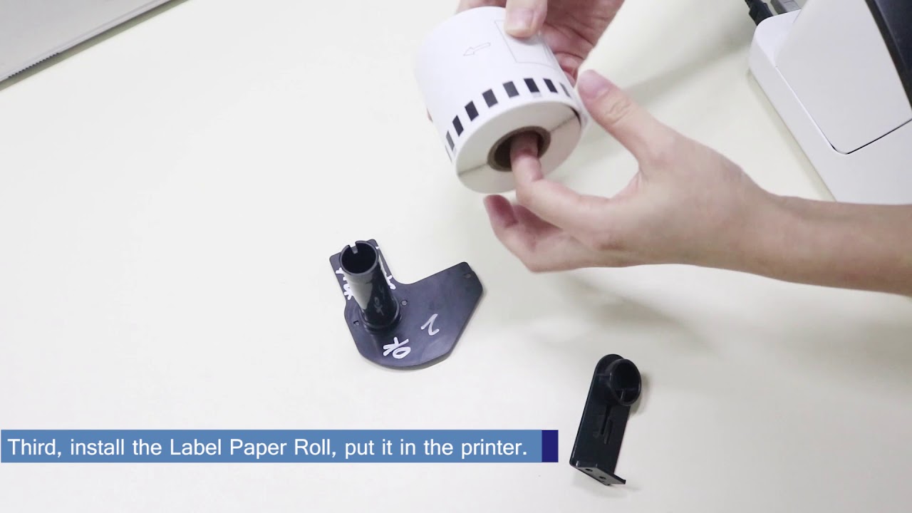 How To Use DK Label Paper Roll With Reusable Holder frame YouTube