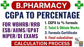B.PHARM CGPA to PERCENTAGE CALCULATION | FORMULA CERTIFICATE | TOTAL & OBTAIN MARKS | STEP BY STEP