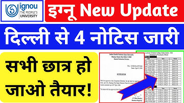 Ignou 5 new notice out | ignou december 2021 | June 2022 exam  |student list |assignment status 2022