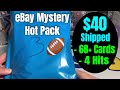 68+ Football Cards in This eBay Mystery Hot Pack! $40 Shipped | 4 Hits & Many More Cards Per Pack!