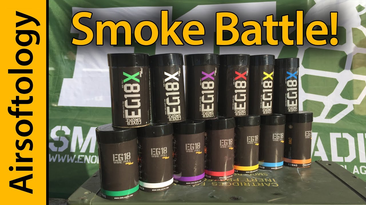 Smoke Grenade Battle: Enola Gaye's EG18X vs EG18 | Airsoftology
