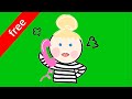 كروما أو شاشة خضراء لشخصية كارتونية سيدة تتحدث في الهاتف Green Screen Of A Woman S Cartoon Character