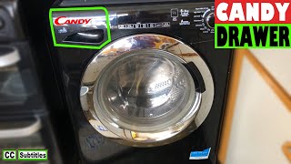 How to remove dispenser drawer on Candy Washing Machine Dryer and clean Candy Washing Machine Alise