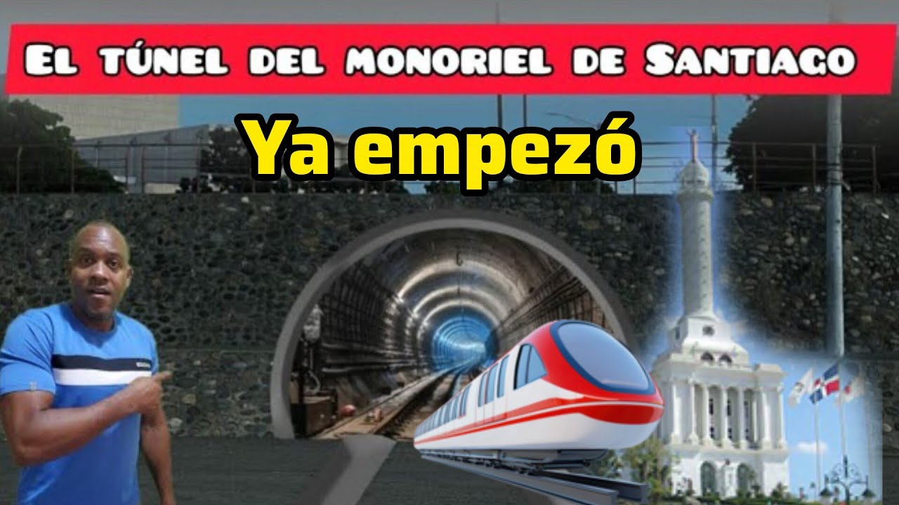 El túnel del monoriel de Santiago  y su Estación frente al monumento. 