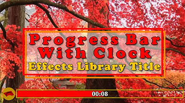 DaVinci Resolve 16 Fusion custom effects library title. Progress Bar Clock Logo BG.