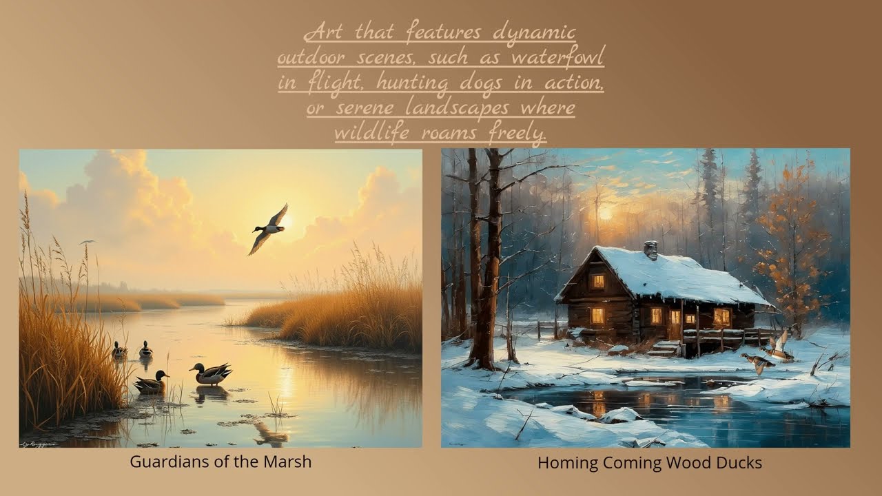 Waterfowl Wilderness Wall Art, Duck Hunting Prints