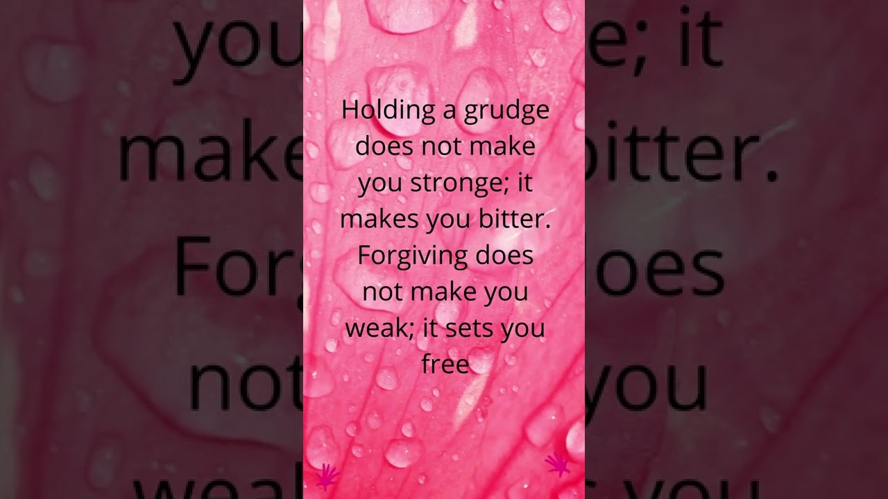 Holding a grudge