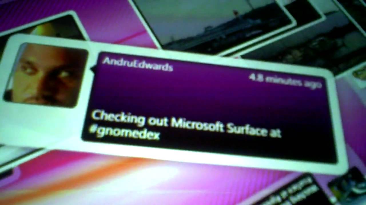Andru Edwards at Gnomedex: Microsoft Surface