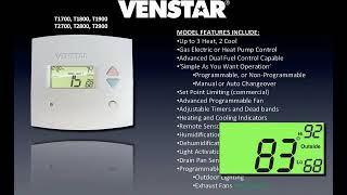 Venstar Thermostats - Webinar 10/19/10