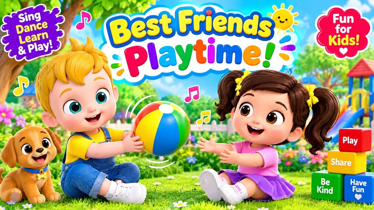 Best Friends Playtime! 🎈⚽ | Fun Kids Song, Dance & Play | 3D Cartoon ...