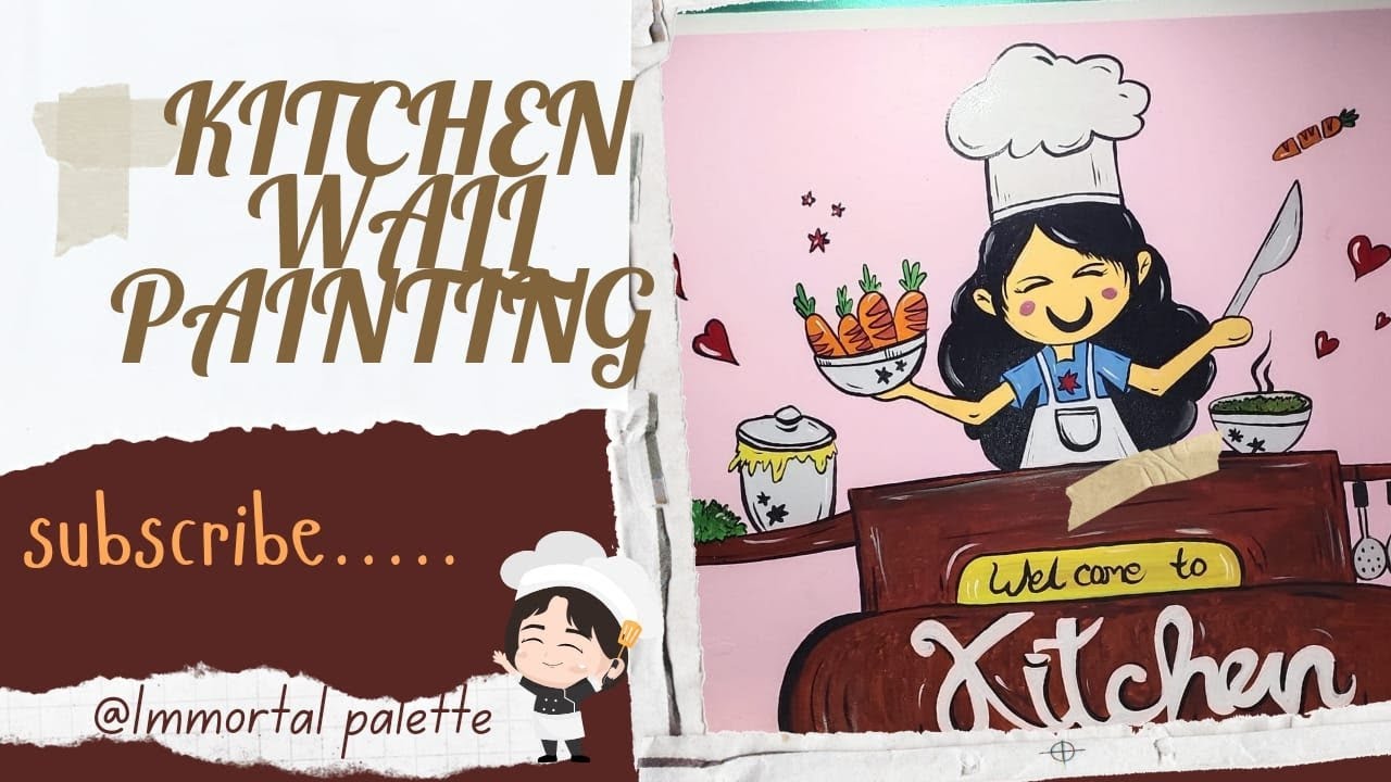 kitchen room wall painting idea 