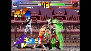 MUGEN battle #2162: Pingu & Bartman vs Shao Kahn & Goro