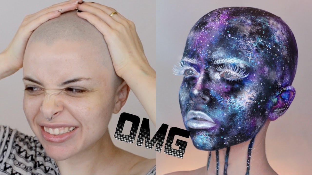 Painting my whole head as a Galaxy