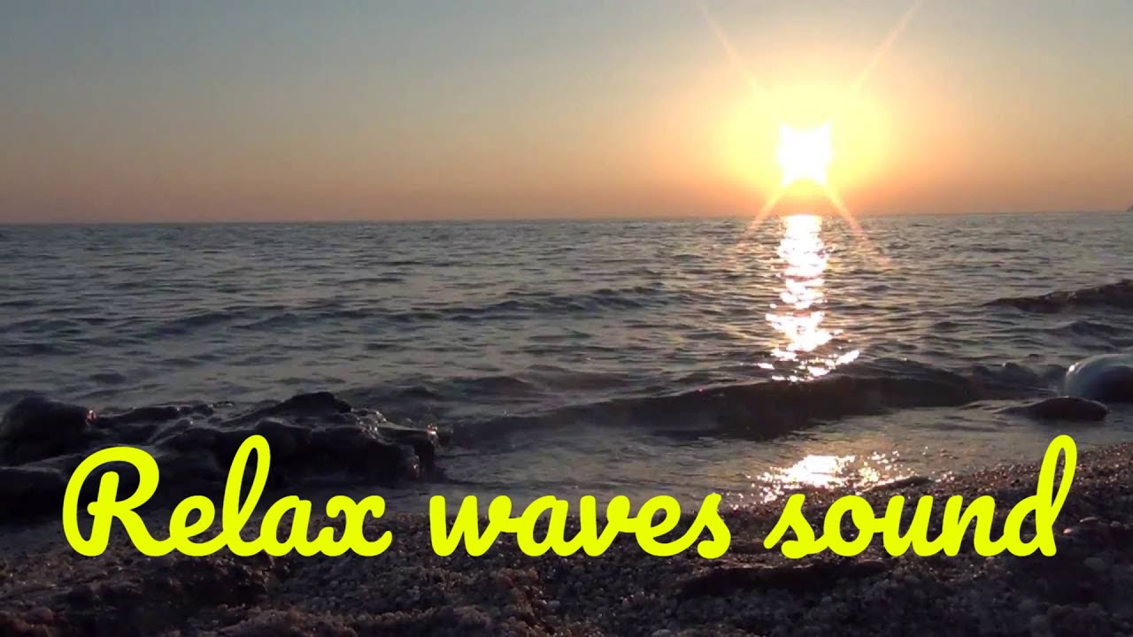 Sea sunset - Meditation video. Relax waves sound.