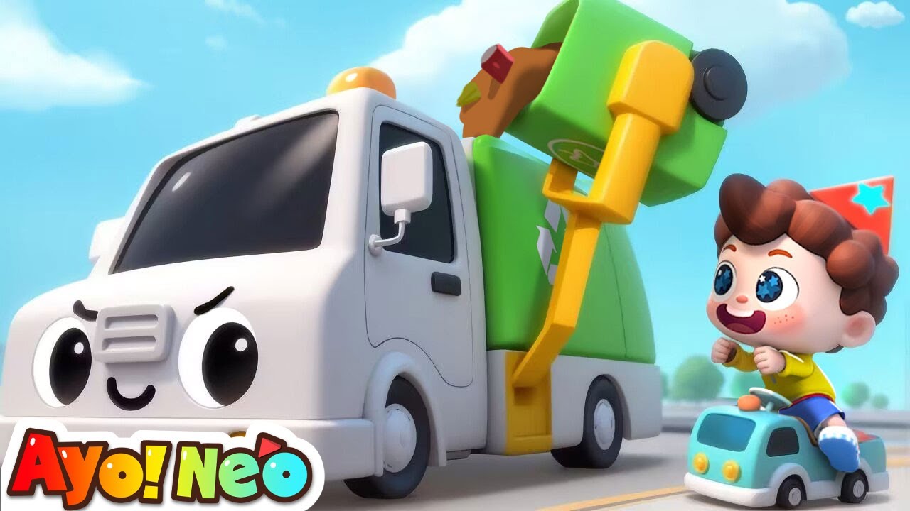 Kejar Sampah! 🚛| Lagu Truk Sampah | Belajar Bersih | Lagu Anak | Ayo！Neo | Yes！Neo Bahasa Indonesia