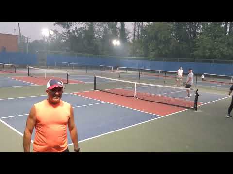 #pickleball EB w Brian Lane, Danny,Lara,Manny (ref), Bob