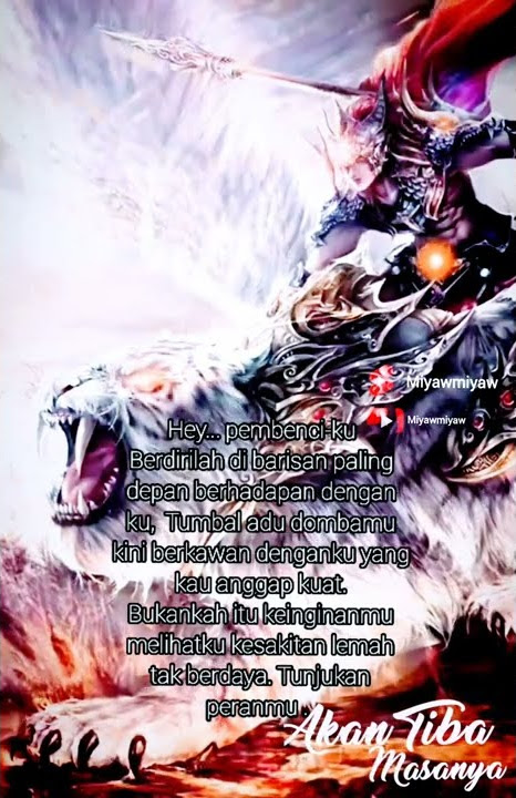 story wa macan putih. pembenci yang pecundang.