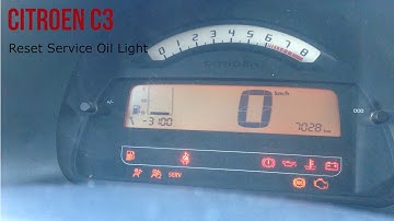 Citroen C3 Reset Service Oil Light