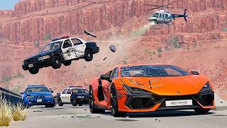 Police Chase and Epic Car Crashes | BeamNG.Drive #167