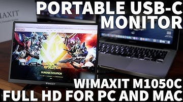 Wimaxit USB-C Portable Monitor You Can Take Anywhere - Portable Dual Monitor Setup for PC or Mac