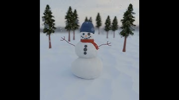 Snowman in blender