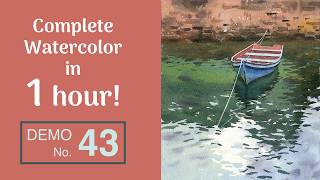 Moored in Silence | Real-Time Watercolor Painting Demo (Limited Palette) screenshot 2
