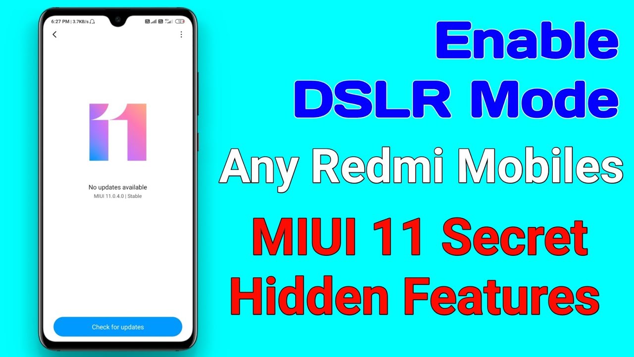 Enable DSLR Mode Any Xiaomi Device | Secret MIUI 11 Hidden Tricks | MIUI 12 Camera Features | Part I