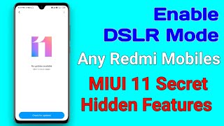 Enable DSLR Mode Any Xiaomi Device | Secret MIUI 11 Hidden Tricks | MIUI 12 Camera Features | Part I screenshot 1