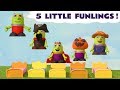 5 Little Monkeys Jumping on the Bed toy story with funny Funlings