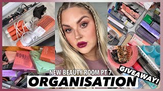 organising my NEW beauty room 🛍️ pt 7 💖 PR packages unboxing, giveaway &amp; hair tools!