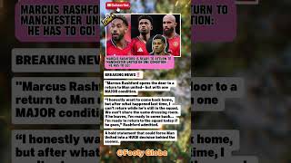 Marcus Rashford Openly Refuses to Play with His Teammates! #football #carrick #marcusrashford
