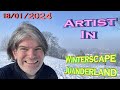 Artist in winterscape juanderland 2024