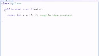 C# Constants