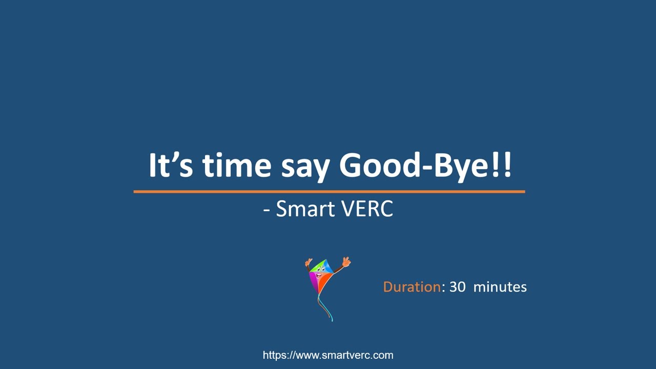 It's time say good bye