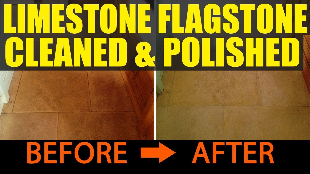 Limestone Flagstone Floor Cleaned and Polished in Austwick