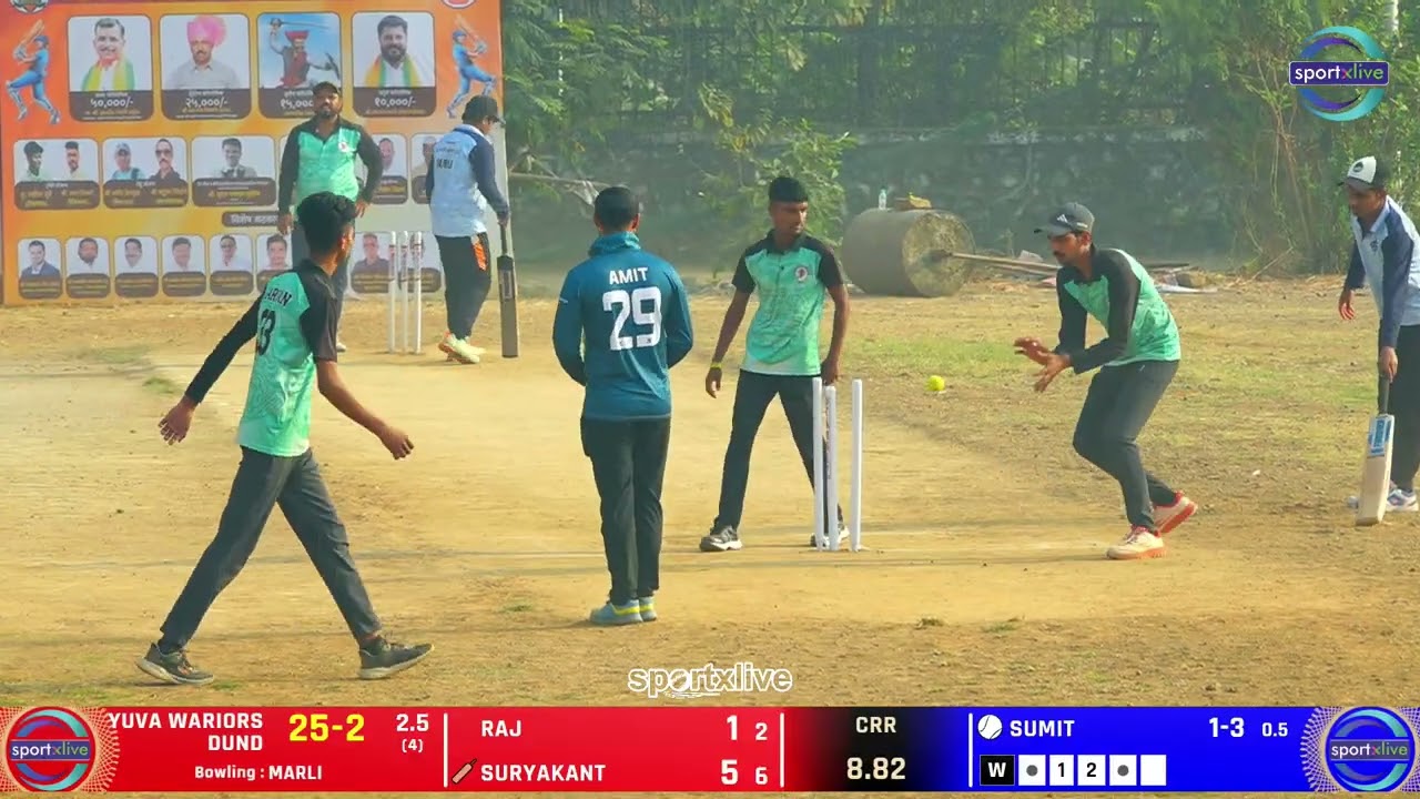 YUVA WARRIORS DUND VS MARLI बाबाराजे चषक 2026 - आयोजित श्री लक्ष्मी नारायण क्रिकेट क्लब लिगाडेवाडी (