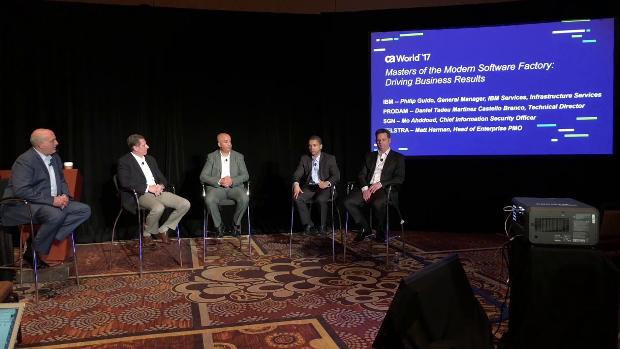 CA World 17: Masters of Modern Software Factory: Telstra, IBM, Prodam, SGN