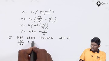 Maxima and Minima Problem No 13 - Application of Derivatives - Diploma Maths - II
