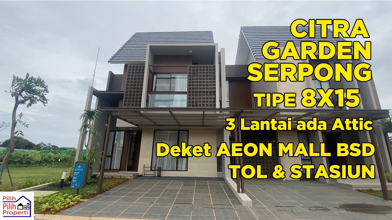 CITRA GARDEN SERPONG NEMPEL BSD, 3 LANTAI LEBAR 8 DEKAT STASIUN CISAUK, TOLL DAN AEON MALL