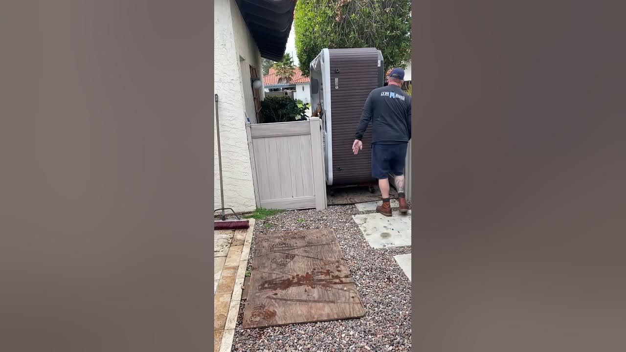 Moving a spa on its side. YouTube