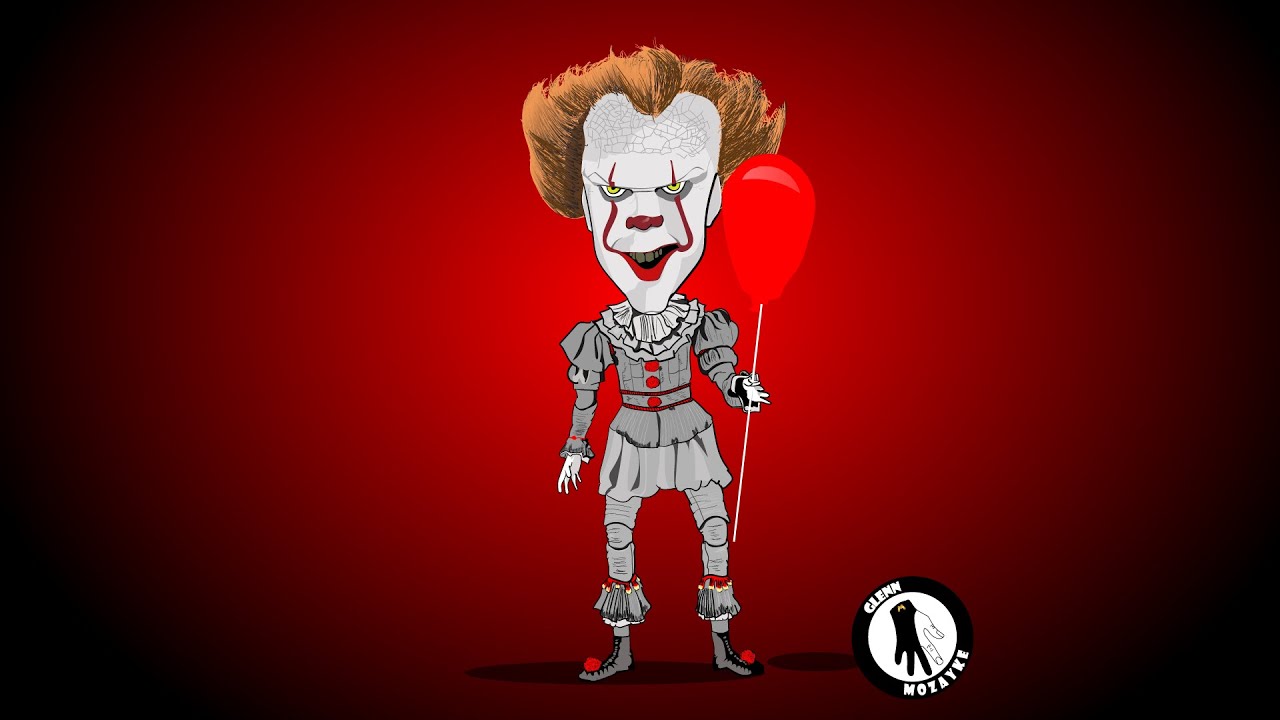 Pennywise Halloween Drawing timelapse 🤡🎈 - YouTube