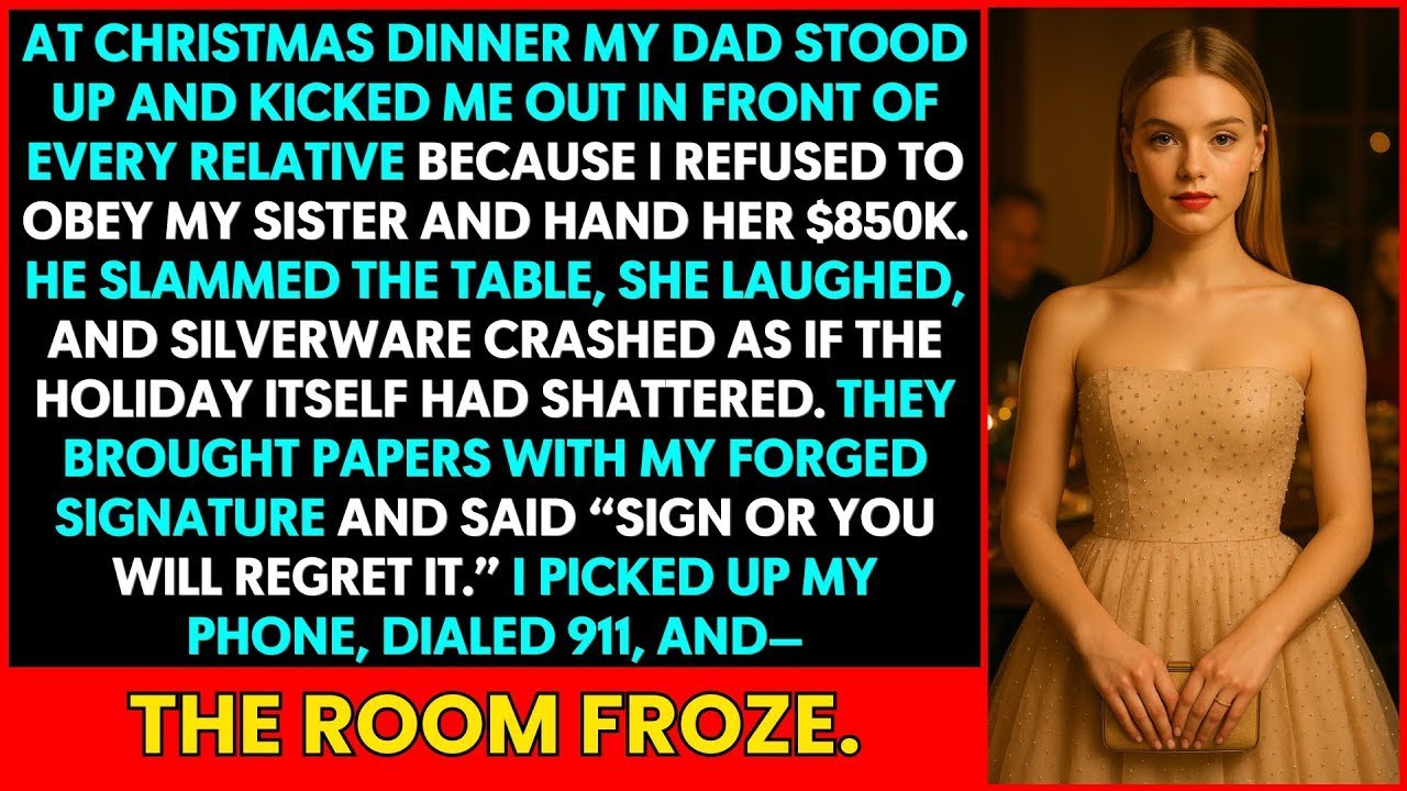 At Christmas Dinner, My Dad Kicked Me Out and Took $850K Because I Refused to Obey My Sister—Then I…