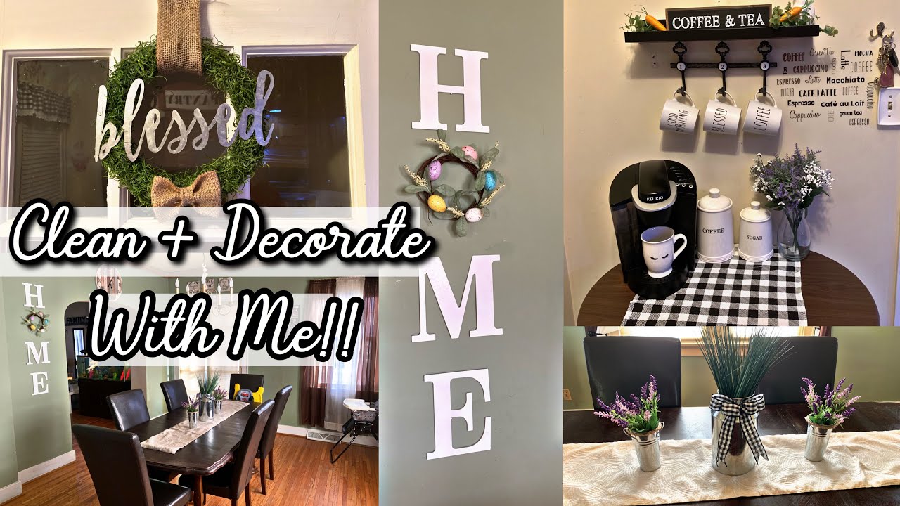 SPRING DECORATE WITH ME (2019) | FARMHOUSE SPRING DECOR | CLEAN + DECORATE WITH ME