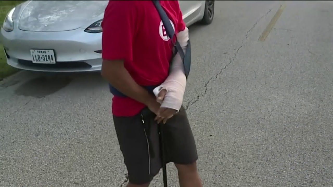 Bicyclist recovering after being hit by truck - YouTube