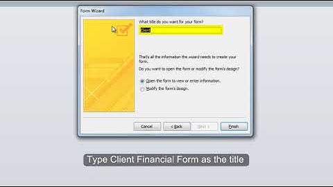 Microsoft Access: How to Use the Form Wizard to Create a Form
