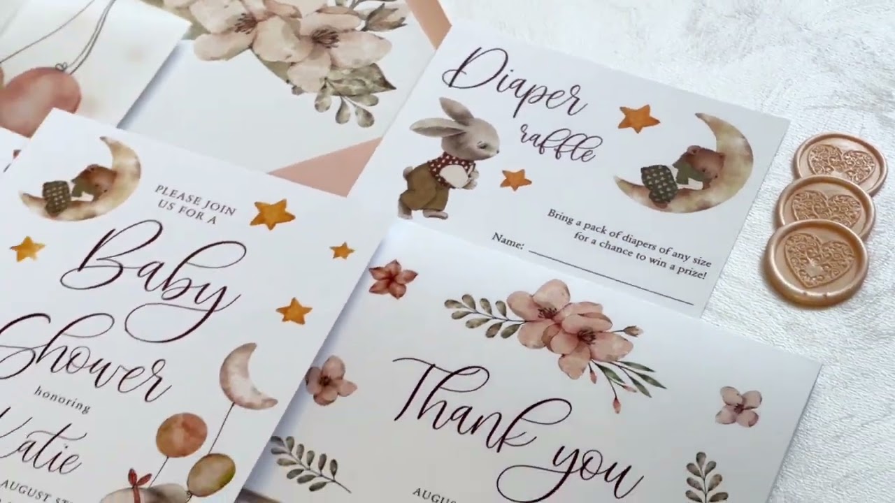 Editable Baby Shower Invitation Template With Animals