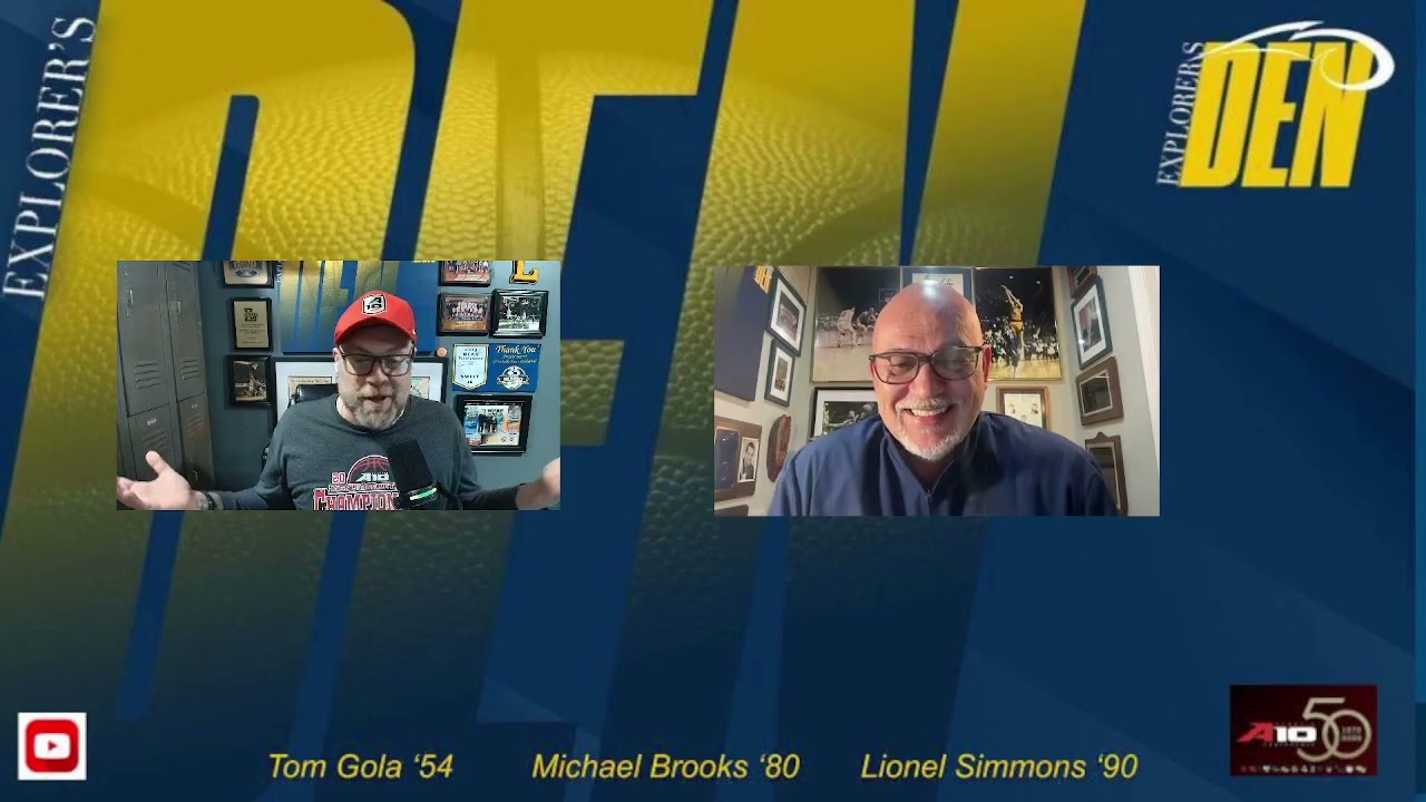 Explorers Den Rhode Island Rams GameDay with Lionel Simmons tribute.